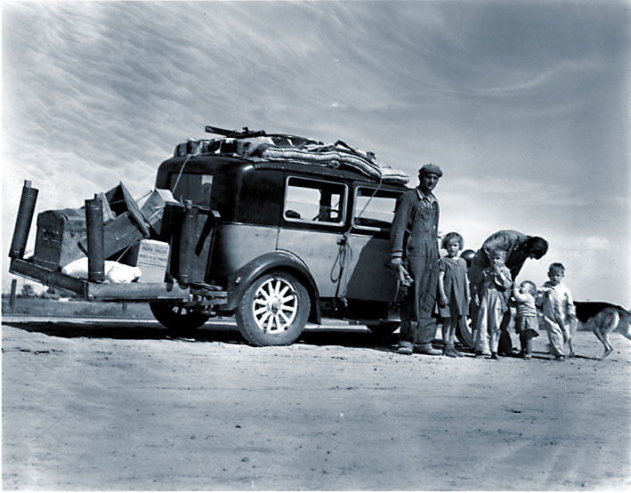 Migrants américains durant la Dust Bowl - © Featherbyfeather.com