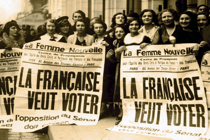 Paris, 1935. Manifestation féministe pour le droit de vote - © Expovaccins