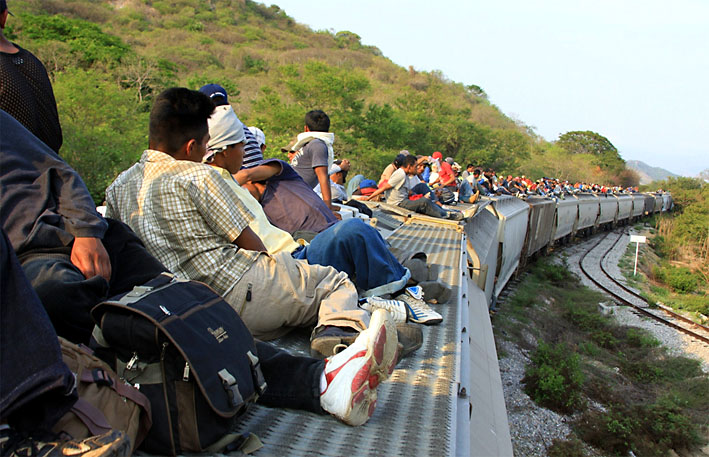 Migrants provenant d'Amérique du Sud, traversant le Mexique en direction des États-Unis - © Notimex, 2014